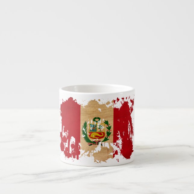 Xícara De Espresso Bandeira de Peru (Frente)