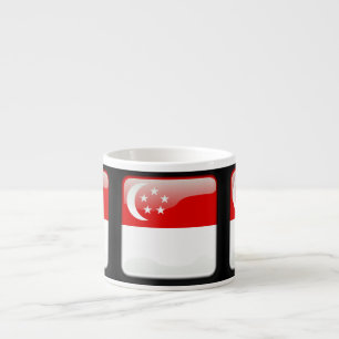 Xícara De Espresso Bandeira de Singapura
