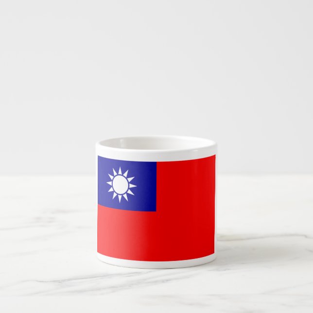 Xícara De Espresso Bandeira de Taiwan: República da China, Taipé Chin (Frente)