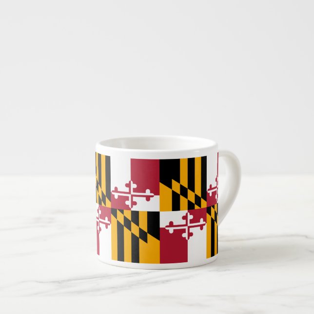 Xícara De Espresso Bandeira do Estado de Maryland Festivo (Frente Esquerda)