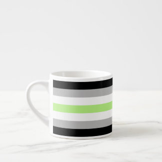 Xícara De Espresso Bandeira do Orgulho Agênero – Identidade LGBTQIA+