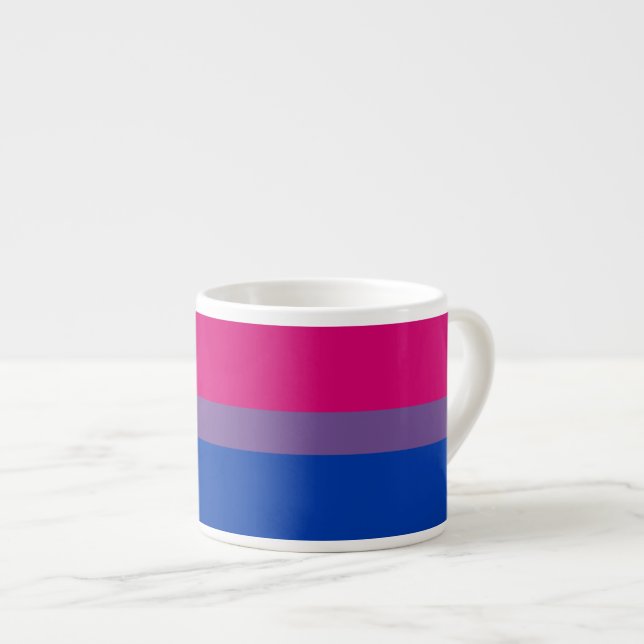 Xícara De Espresso Bandeira do Orgulho Bissexual (Frente Esquerda)