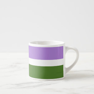 Xícara De Espresso Bandeira do orgulho genderqueer SlipperyJoe's lava