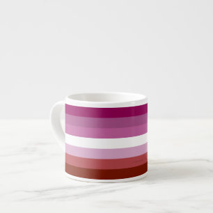 Xícara De Espresso bandeira do orgulho lésbico feminino da SlipperyJo