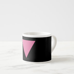Xícara De Espresso bandeira do triângulo rosa SlipperyJoe's símbolo r