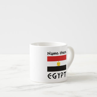 Xícara De Espresso Bandeira Egípcia Personalizada Nome Egito