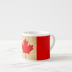 Xícara De Espresso Bandeira Nacional Patriótica Original do CANADÁ