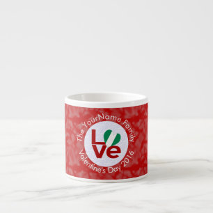Xícara De Espresso Bandeira Personalizada LOVE Vermelho da Nigéria