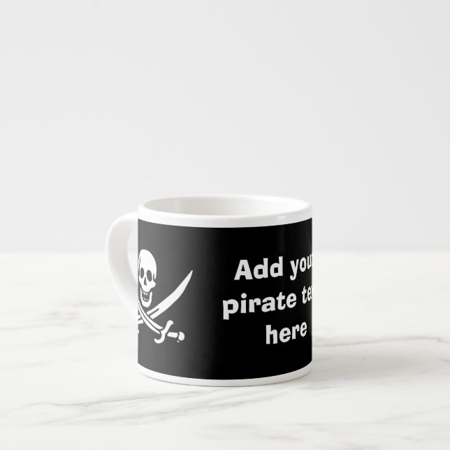 Xícara De Espresso Bandeira pirata de Jolly roger (Frente Esquerda)