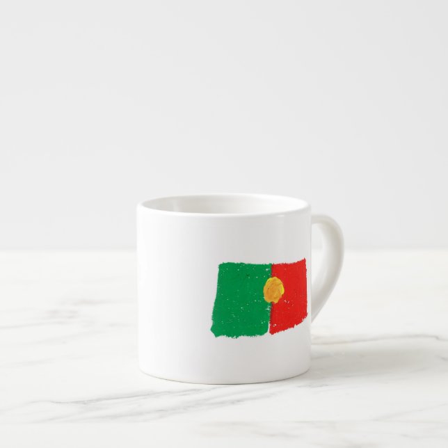 Xícara De Espresso Bandeira portuguesa (Frente Esquerda)