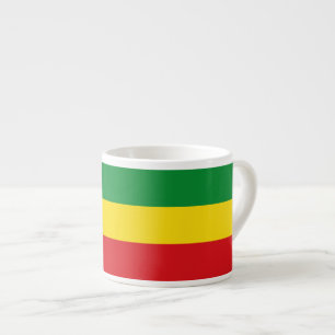 Xícara De Espresso Bandeira Rastafári Rasta Etíope