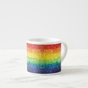 Xícara De Espresso Bandeira tie-dye da SlipperyJoe's arco-íris pressi