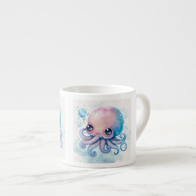 Xícara De Espresso Bebê Octopus Espresso Mug (Frente Esquerda)