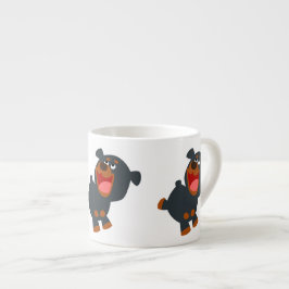 Xícara De Espresso Bela Brincadeira Bebê Rottweiler