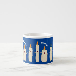 Xícara De Espresso Bela canção de cantar trio de vela