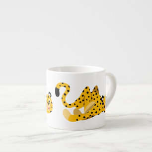 Xícara De Espresso Bela Cartoon Cheetah