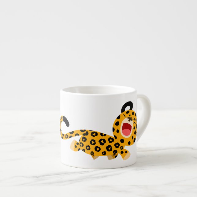 Xícara De Espresso Bela Cartoon Facebook Leopard Espresso Mug (Frente Esquerda)
