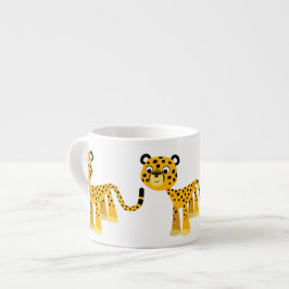 Xícara De Espresso Bela e Feliz Cartografia Cheetah Espresso Mug