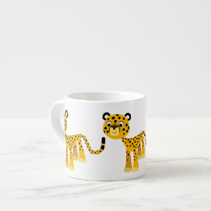 Xícara De Espresso Bela e Feliz Cartografia Cheetah Espresso Mug