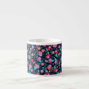 Xícara De Espresso Belo Esquema Ditsy Floral Padrão-56576