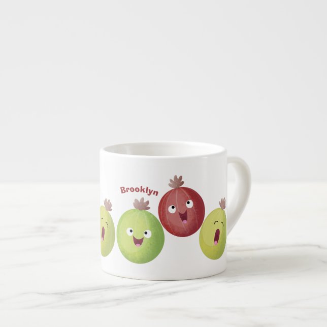 Xícara De Espresso Bicho de groselha canta (Frente Esquerda)