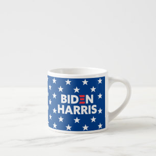 Xícara De Espresso Biden / Harris White Stars - Padrão Azul