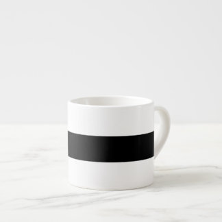 Xícara De Espresso Black and White Stripes Classic