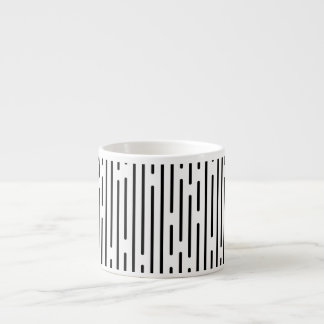 Xícara De Espresso Black Line Geometric Pattern