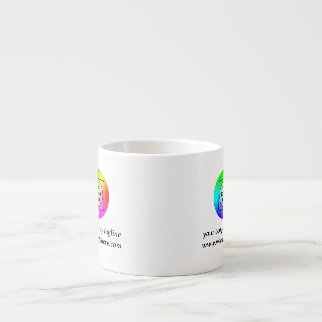 Xícara De Espresso Black Rectangular Business Logo Promo mug (Frente)