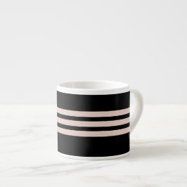 Xícara De Espresso black-rose stripes – schwarz-rosa gestreift