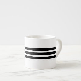 Xícara De Espresso black-white stripes – schwarz-weiß gestreift