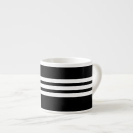 Xícara De Espresso black-white stripes – schwarz-weiß gestreift