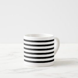 Xícara De Espresso black-white stripes – schwarz-weiß gestreift