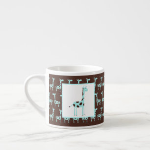 Xícara De Espresso Blue Giraffe