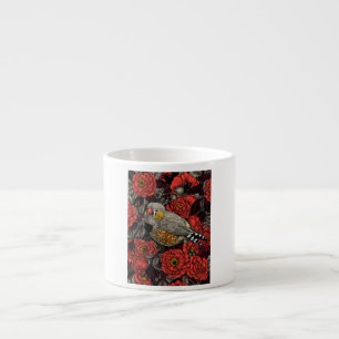 Xícara De Espresso Boca-cola-zebra e rosa vermelha