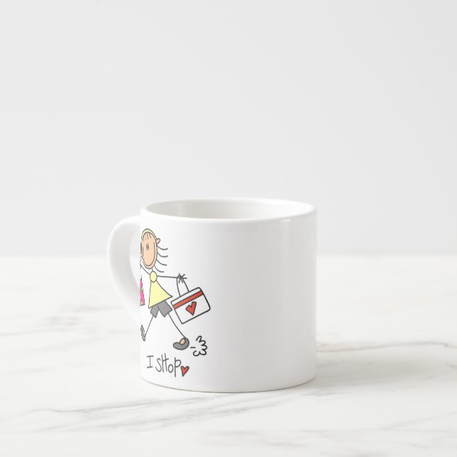 Xícara De Espresso Boneco de Compras (Frente Esquerda)
