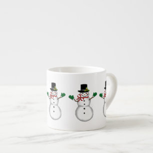 Xícara De Espresso Boneco de neve do Natal