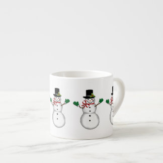 Xícara De Espresso Boneco de neve do Natal