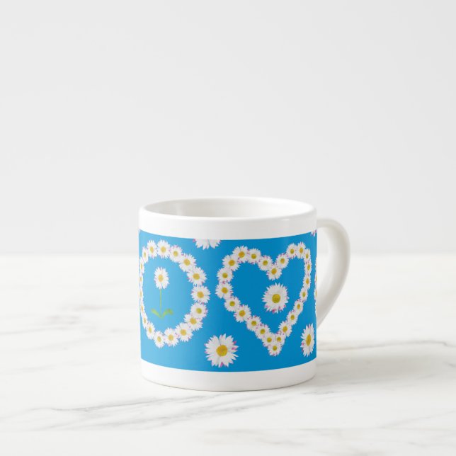 Xícara De Espresso Bonito Espresso Mug: Daisy Chains Hearts (Frente Esquerda)