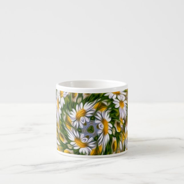 Xícara De Espresso Bonito padrão de margarida Shasta (Frente)