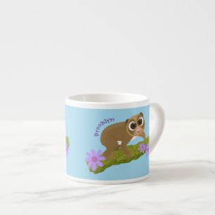 Xícara De Espresso Bons e felizes loris em desenhos animados
