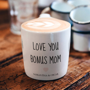 Xícara De Espresso Bônus de Mãe Personalizado Amo Você Bônus de Mãe