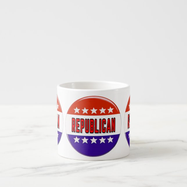Xícara De Espresso Botão Republicano (Frente)