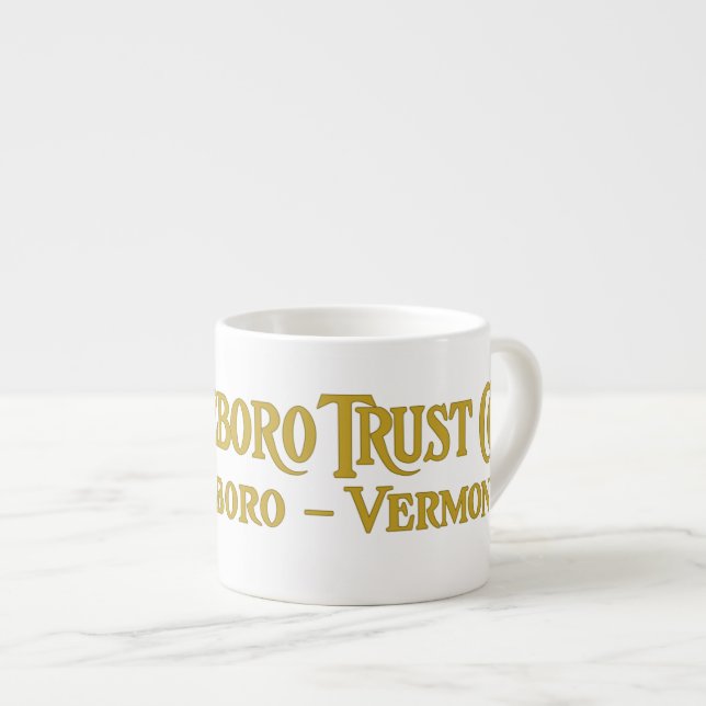 Xícara De Espresso Brattleboro Trust Co., 1918 Logo Mug (Frente Esquerda)