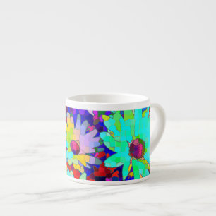 Xícara De Espresso Bright Abstrato Daisies