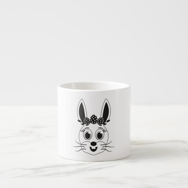 Xícara De Espresso Bunny Face Girl-32885 (Frente)