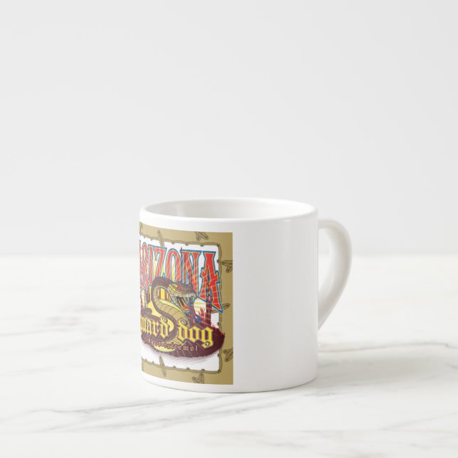 Xícara De Espresso Cachorro de Guarda Cobra do Arizona (Frente Esquerda)