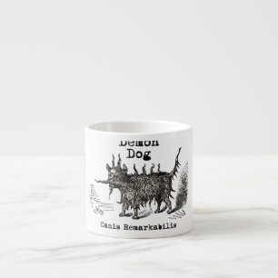Xícara De Espresso Cachorro Demônio Vintage Engraçado Fofo