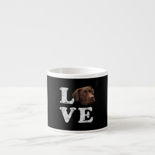Xícara De Espresso Cachorro   I Love Chocolate Labrador Retriever
