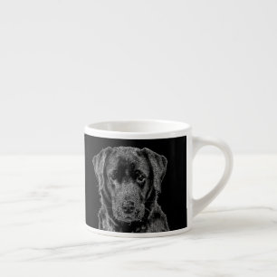Xícara De Espresso Cachorro Negro-Labrador Cachorro-Pinto-Papoila-esb